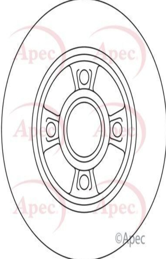 Brake Disc Rear DSK2550 Fits Renault Clio Megane Modus / Grand Modus Twingo APEC