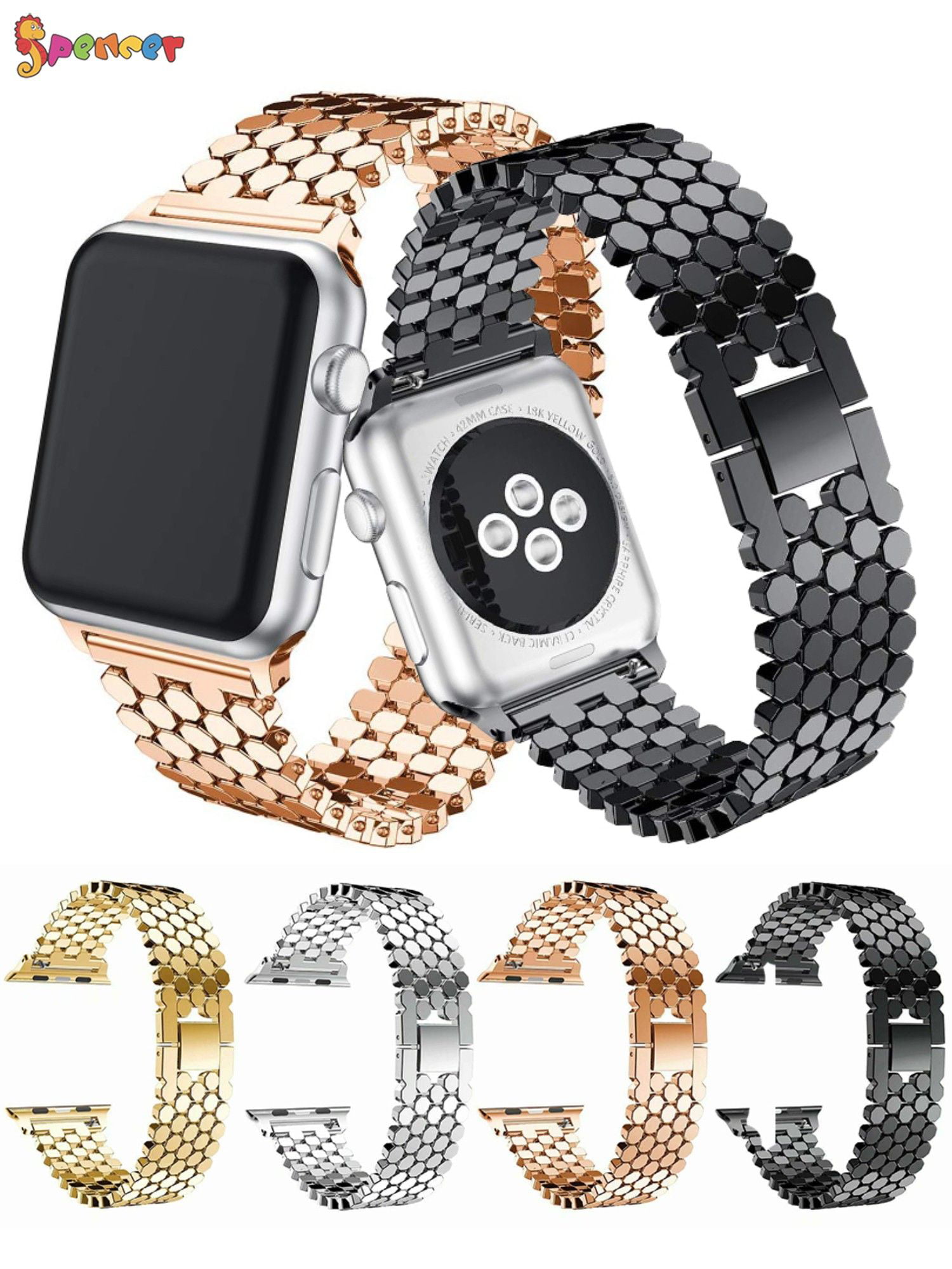 Mijobs Replacement Metal Stainless Steel Frame Bracelet Wristband For Miband 2 810035175662
