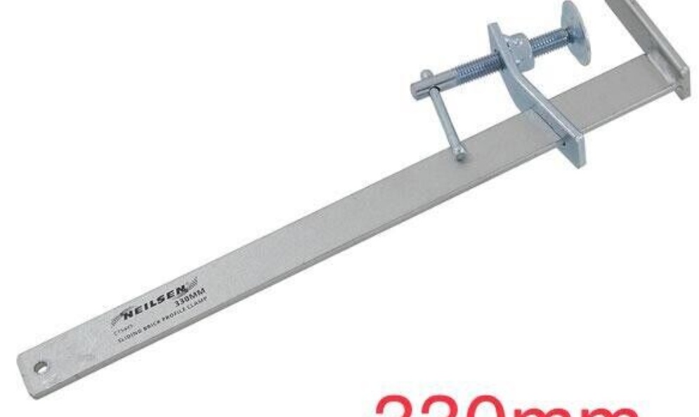 Neilsen 4pc Sliding Brick Profile F Clamp Bricklaying DIY Clamps 13"" 330mm