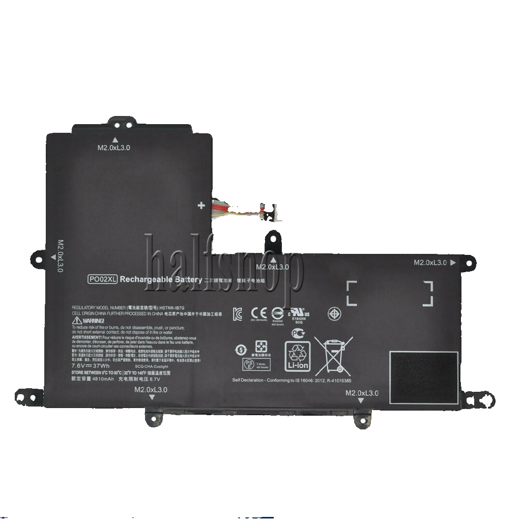 7.6V 37Wh PO02XL Battery for HP Stream 11-Y001LA 11-Y020WM 11-Y010WM