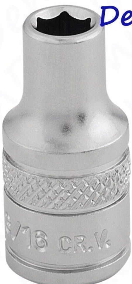 Draper 16517 Imperial Socket 1/4"" Sq Dr 3/16""