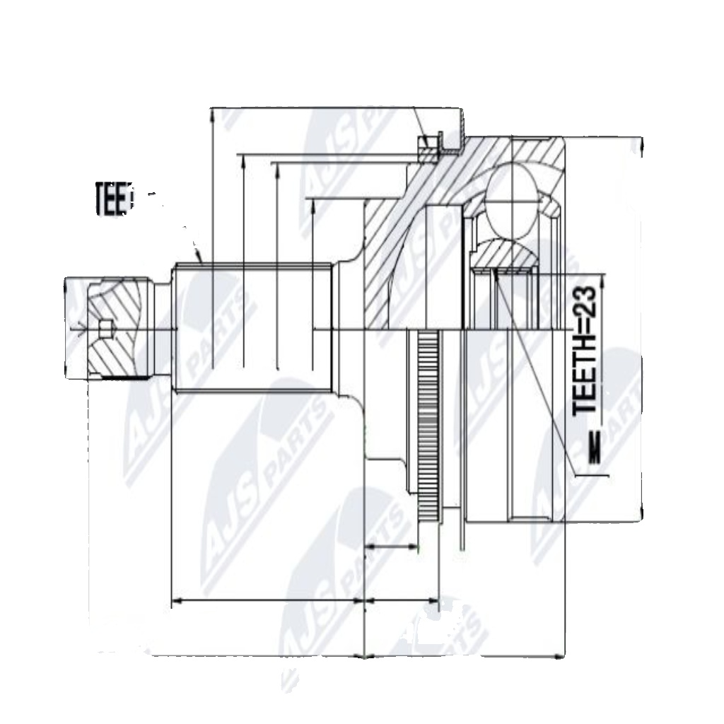 NPZ-SB-017 NTY Joint Kit, drive shaft for SUBARU