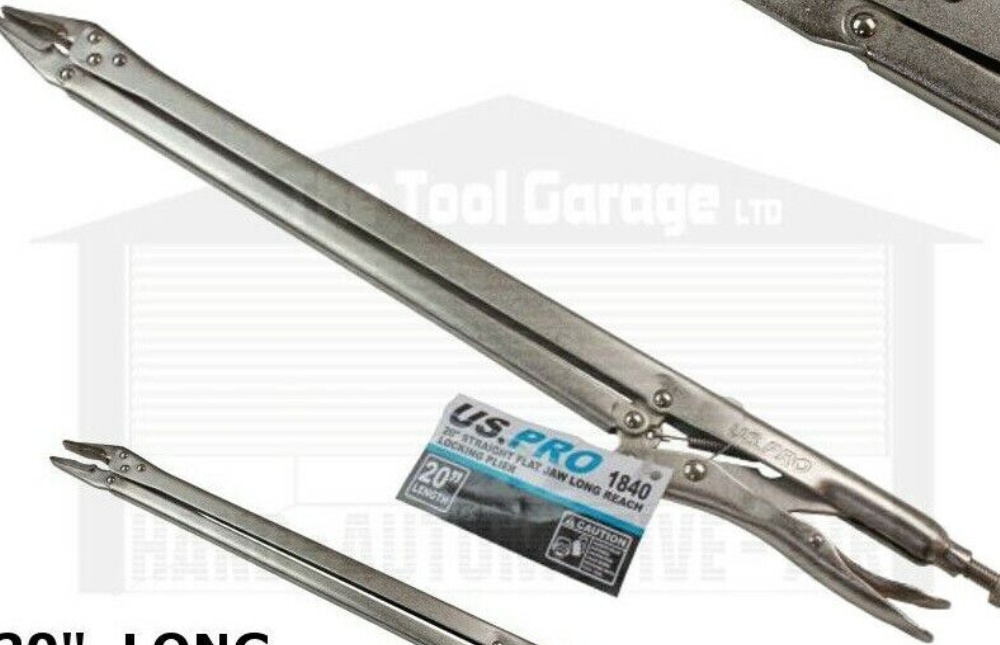 US PRO Tools 20"" Straight Flat Jaw Long Reach Locking Mole Grip Pliers 1840