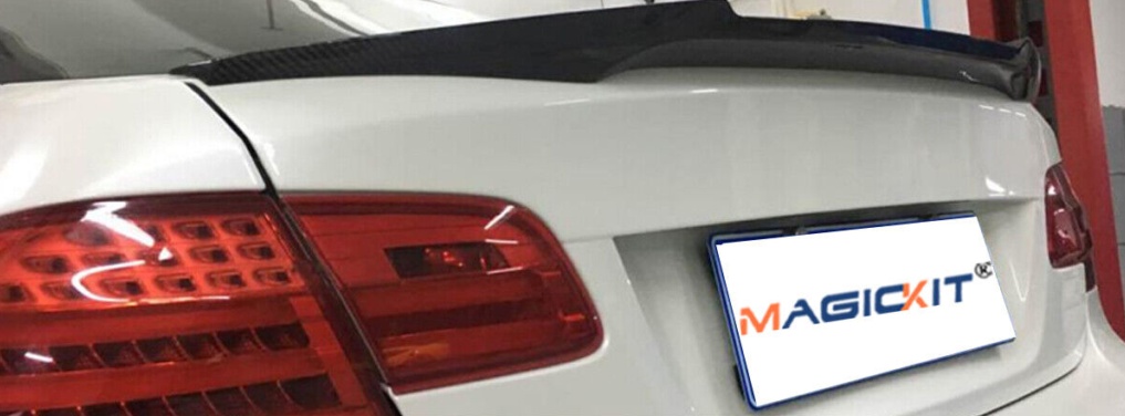 For BMW 3 SER E92 COUPE E92 M3 M4 STYLE REAR BOOT SPOILER LIP WING GLOSS BLACK