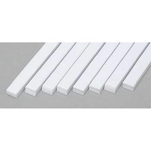 Top Evergreen Scale Models (166) Square Profiles 350x2.00x3.20mm, 8 Pieces