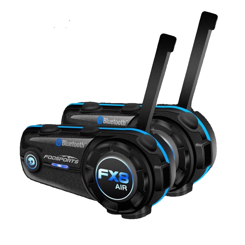 2x FX8 Air Motorcycle Intercom Bluetooth Helmet Headset 2-Way Communication &FM