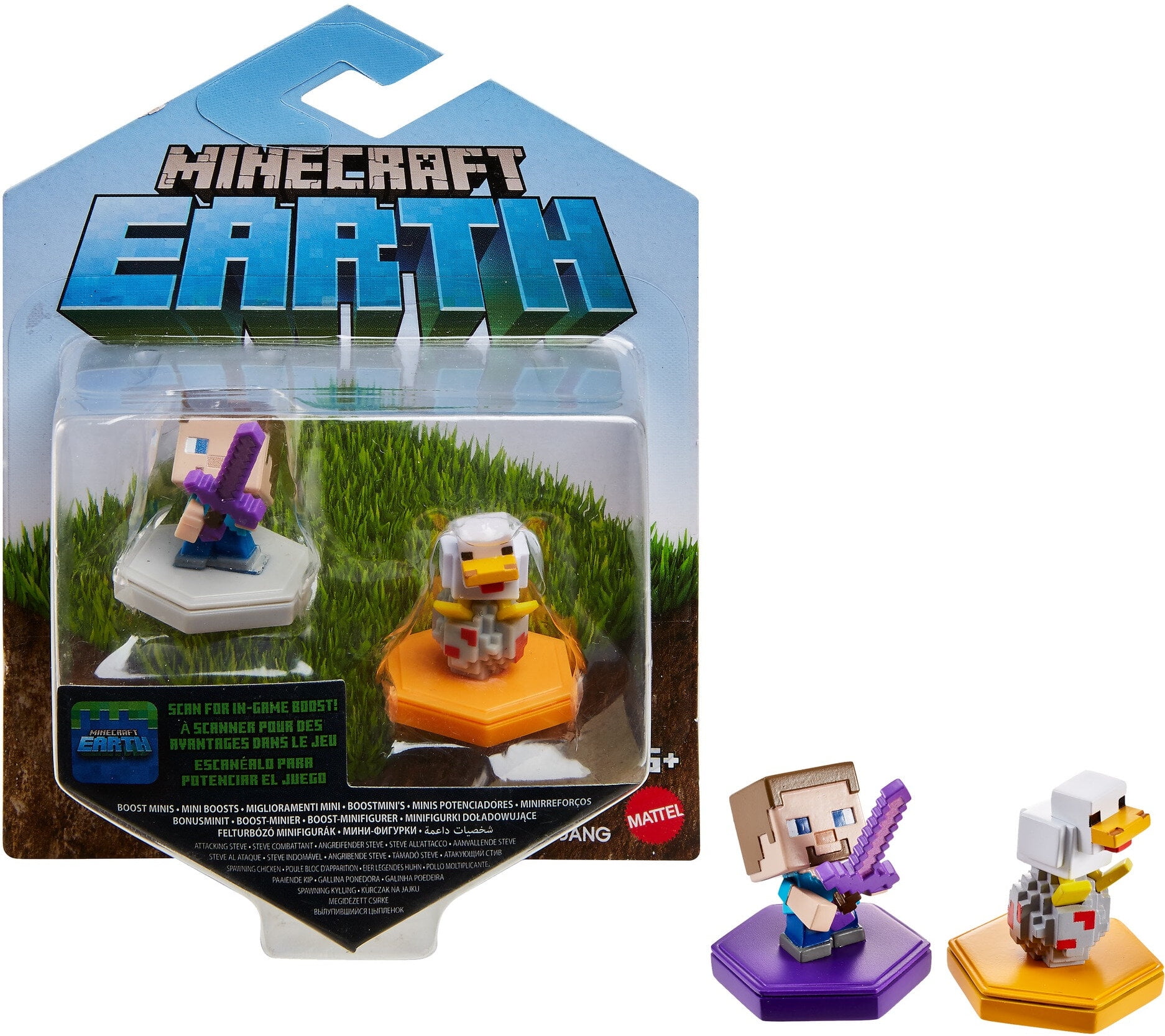 Mine Craft Earth Pair 2 Packs Figure Action Figurine Collectible New Toy Boost