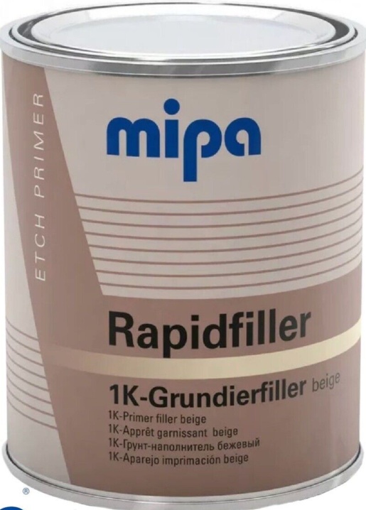 MIPA BEIGE Rapidfiller 1k Self Etching Etch Filler Primer 1L Rapid Filler