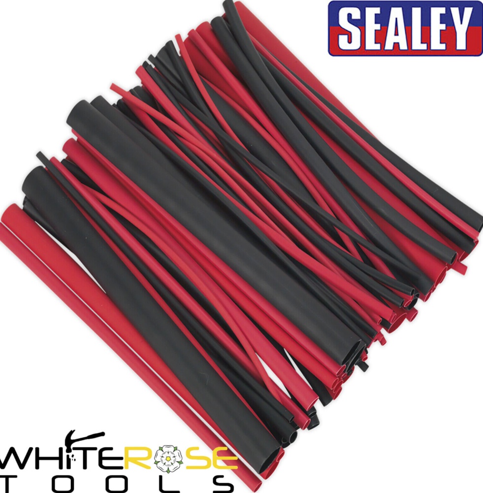 Sealey Heat Shrink Tubing Assortment 72pc Black & Red Adhesive Lined 200mm - HST - Image 4