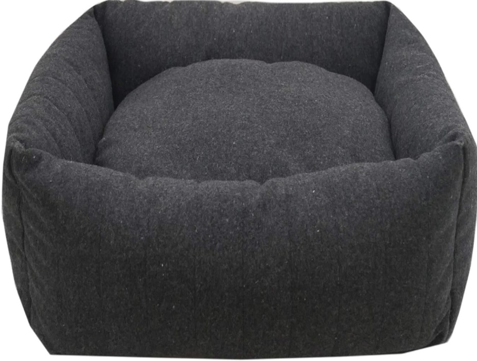 ROSEWOOD GREY FELT MEMORY FOAM SMALL ORTHOPAEDIC SQUARE DOG BED 54 X 45 CM