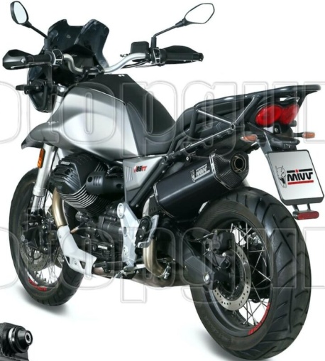 Mivv Exhaust Muffler Speed Edge Black Inox kat MOTO GUZZI V85 TT 2019 > 2023