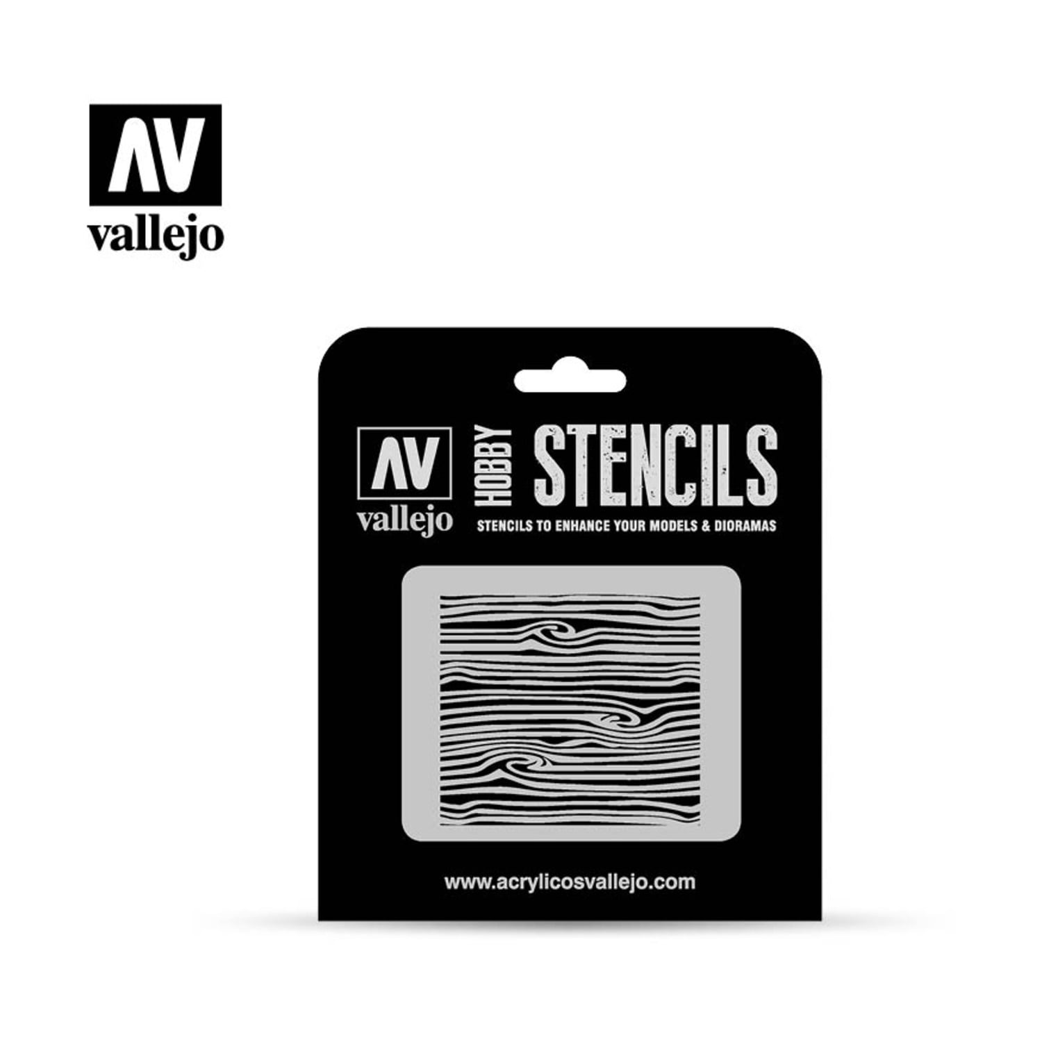 VALST-TX007 - AV Vallejo Stencils - 1:35 Wood Texture No. 2