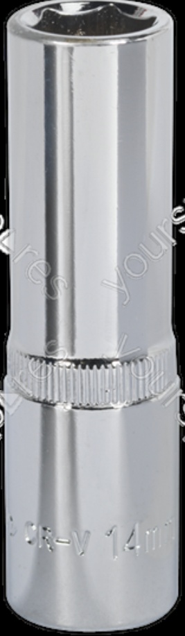Sealey SP1214D Premier Fully Polished Deep Socket 1/2""Sq Drive 14mm