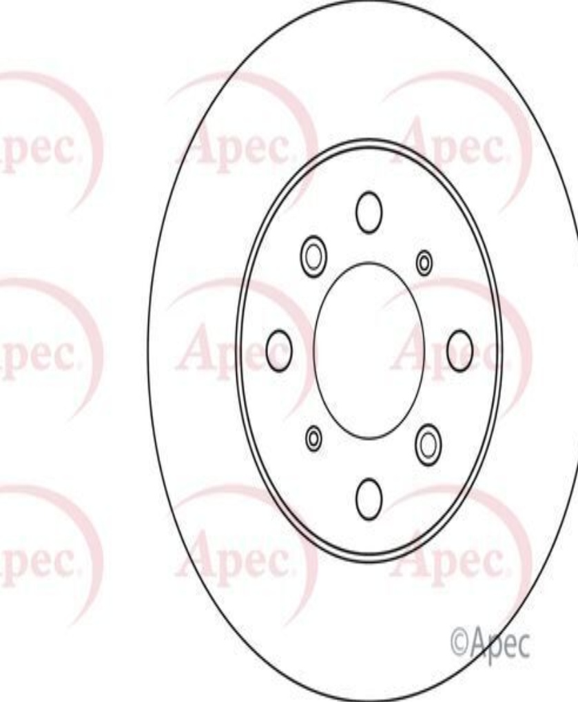 Braking System Brake Disc APEC DSK3068 Front Vented Fits Honda Integra