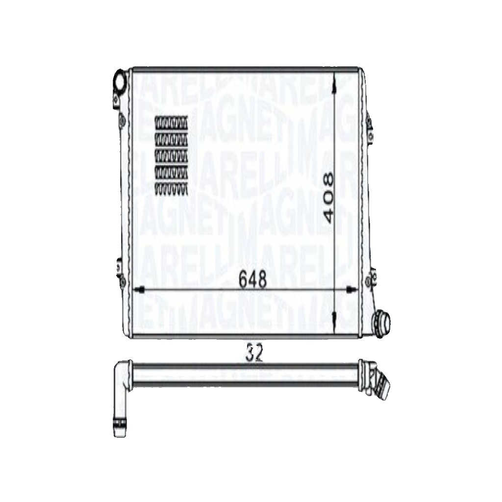 MAGNETI MARELLI-OE 350213157300 Radiator, engine cooling for AUDI,SEAT,SKODA,VW