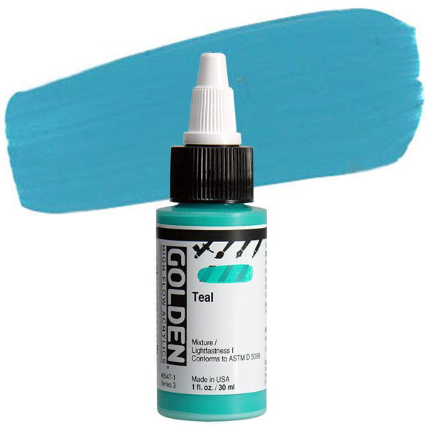 Golden : High Flow : Acrylic Paint : 30ml (1oz) : Teal