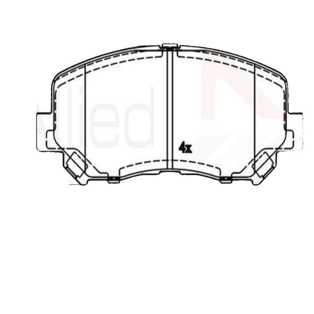 Brake Pads Set Front ADB32252 Allied Nippon K0Y1-33-23Z K0Y1-33-28Z K0Y1-33-28ZA