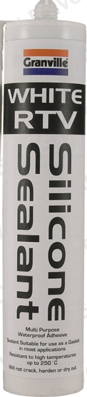 RTV Silicone Sealant Cartridge - 310ml - White - Granville 0240A