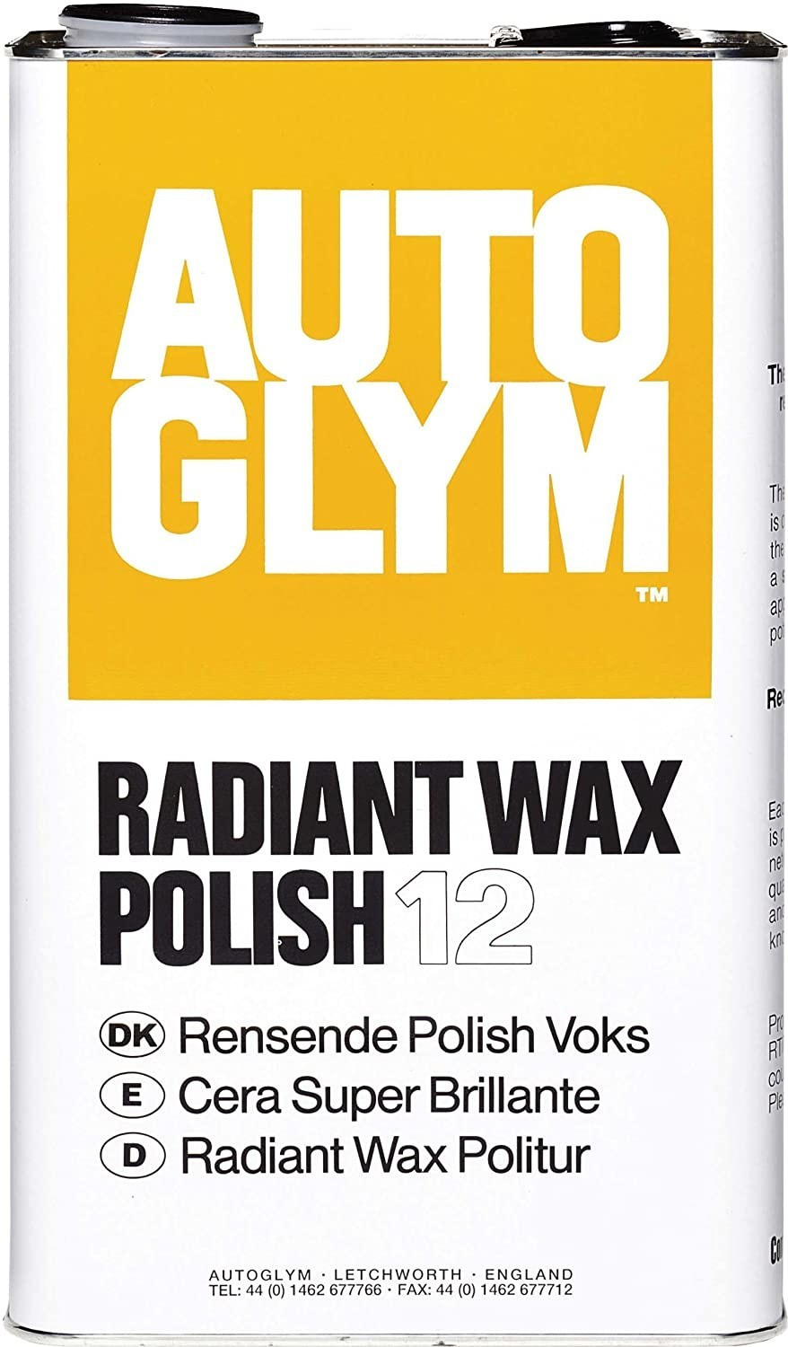 Autoglym Radiant Wax Polish 5L Restores & Protects Paint Professional Trade Use