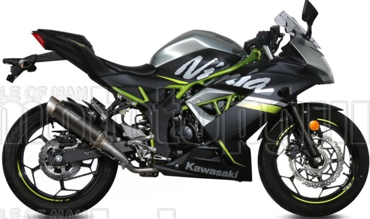 Mivv Exhaust Muffler GP PRO Black Inox black kat KAWASAKI NINJA 125 2019 > 2024