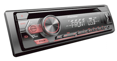 Pioneer Car Stereo CD/USB/1-DIN/RED - Image 2