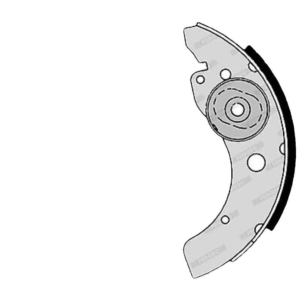 Brake shoes FSB600 FERODO for AIXAM LIGIER