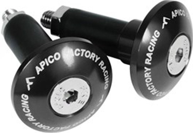 Apico Trials Bar Ends Alloy MX Motocross Enduro for all 14mm ID Handlebars BLK