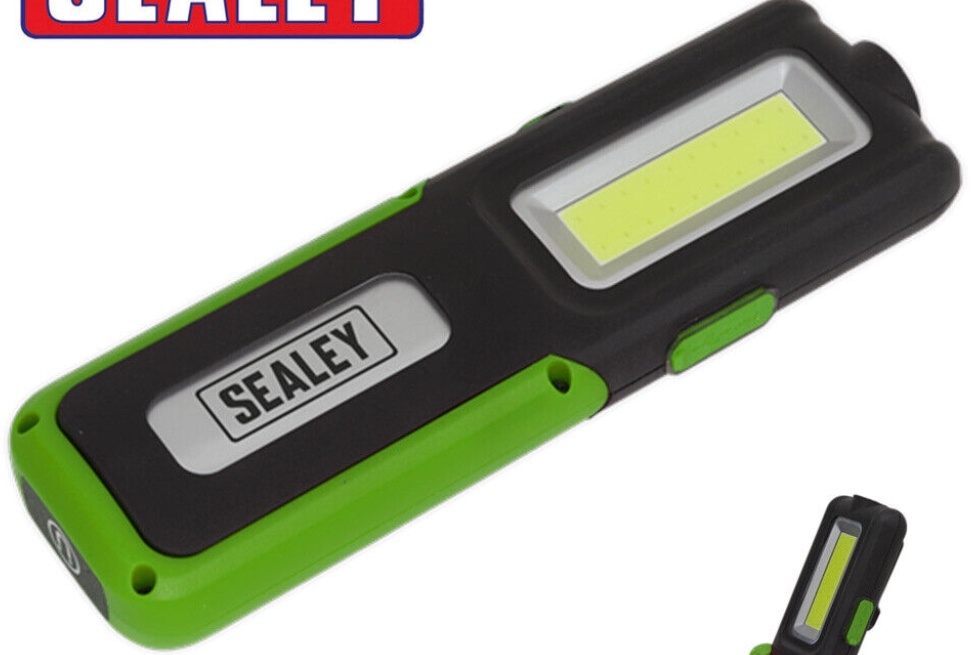 Sealey LED318G Rechargeable Inspection Light with Power Bank 5W COB & 3W SM