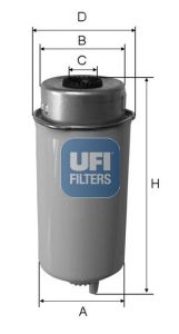 FUEL FILTER 24.457.00 FOR FORD TRANSIT/Bus/Van/Platform/Chassis H9FA 2.4L 4cyl