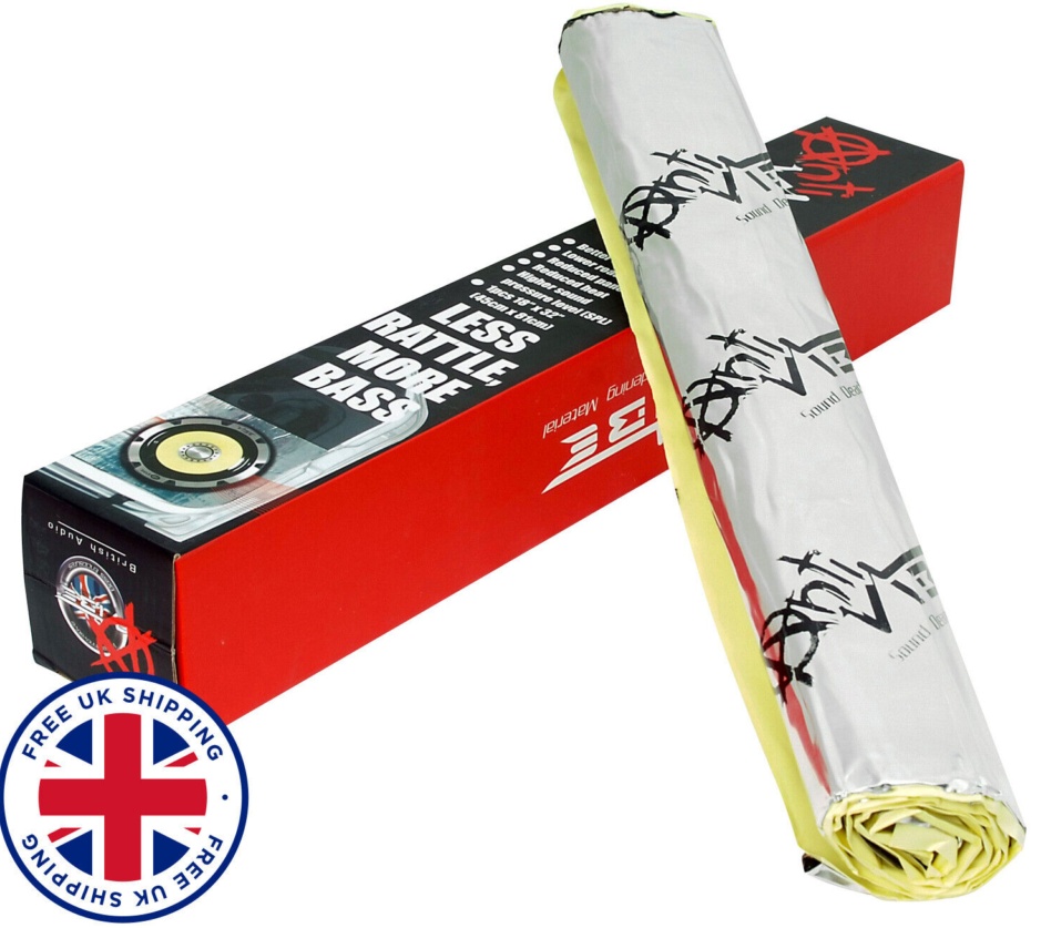 VIBE Sound Proofing Deadening 1.8mm Roll Boot Trunk Door sound isolation