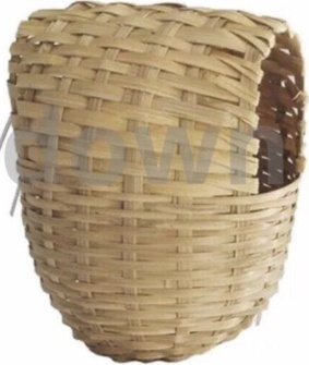 6x Finch Wicker Nesting Box Nest With Hooks Back Finches Canary 11x9x9cm