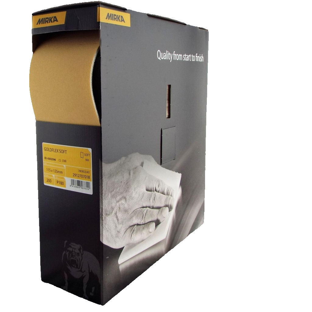 Mirka Goldflex P180 Grit Perforated Roll - 200 Abrasive Sanding Pads