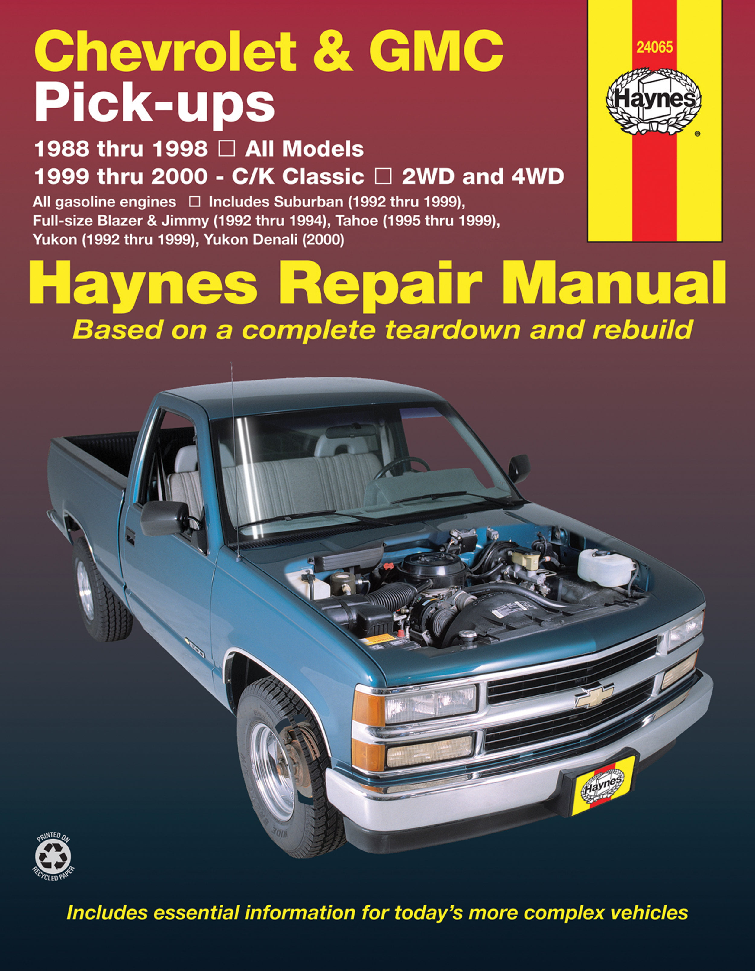 Chevrolet & GMC Pick Ups, 2WD & 4WD (88 – 00) Haynes Paperback 9781563924262