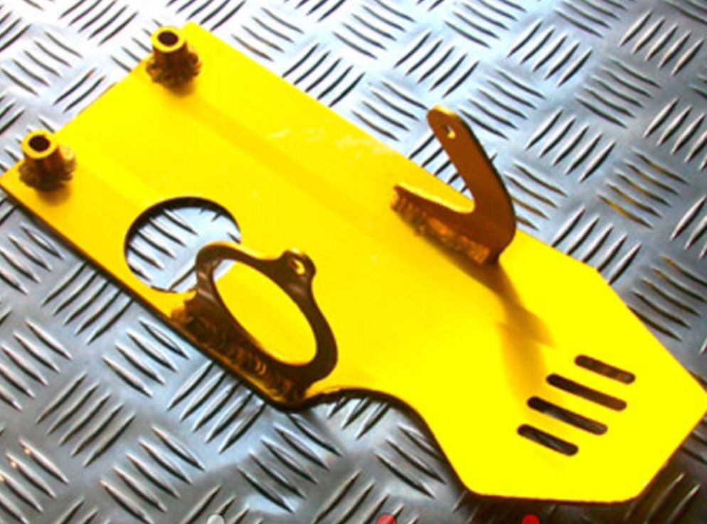 GOLD ELECTRIC START SKID BASH SUMP PLATE PIT DIRT BIKE 50cc 110cc 125cc PITBIKE