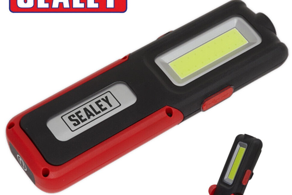 Sealey LED318R Rechargeable Inspection Light with Power Bank 5W COB & 3W SM