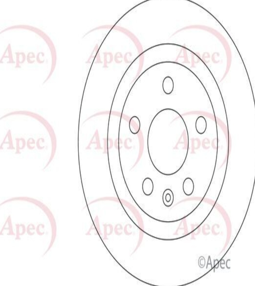 Braking System Brake Disc APEC DSK3443 Rear Solid Fits Volvo XC40 Outer Ø 280mm