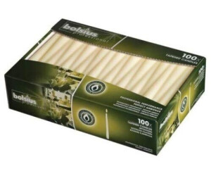 Bolsius Tapered Dinner Candles - 10 Inch - 100 Pack - Ivory