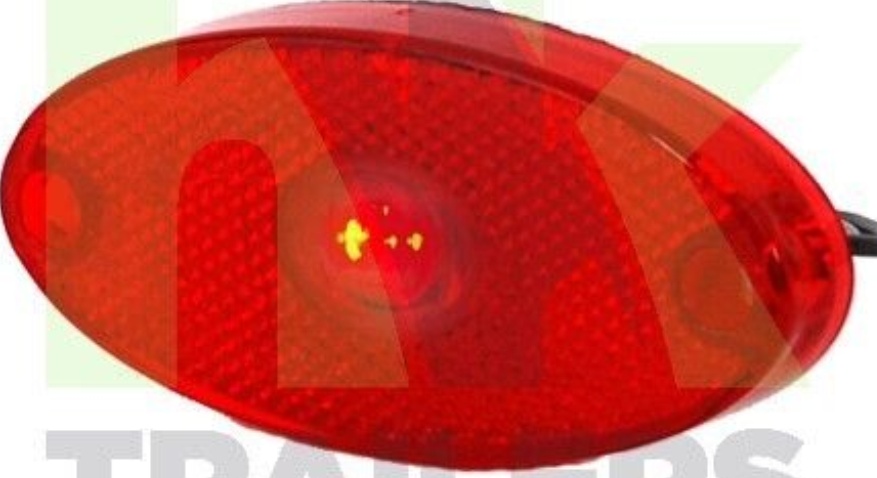 Oval LED Rear Marker Light, Lamp, Trailer, Red, Ifor, 12/ 24v Maypole, Position