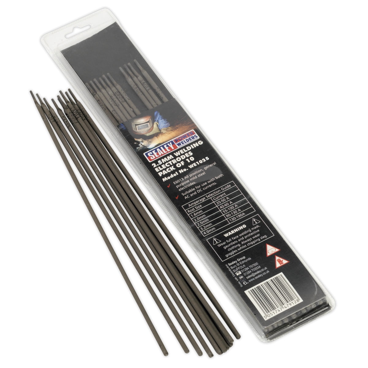 Sealey WE1025 Welding Electrode 2.5 x 300mm - Pack of 10