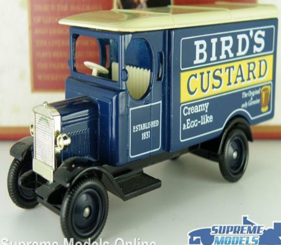 MORRIS LIGHT TRUCK LORRY VAN MODEL BIRD'S CUSTARD 1:64 APPROX LLEDO DAYS GONE K8