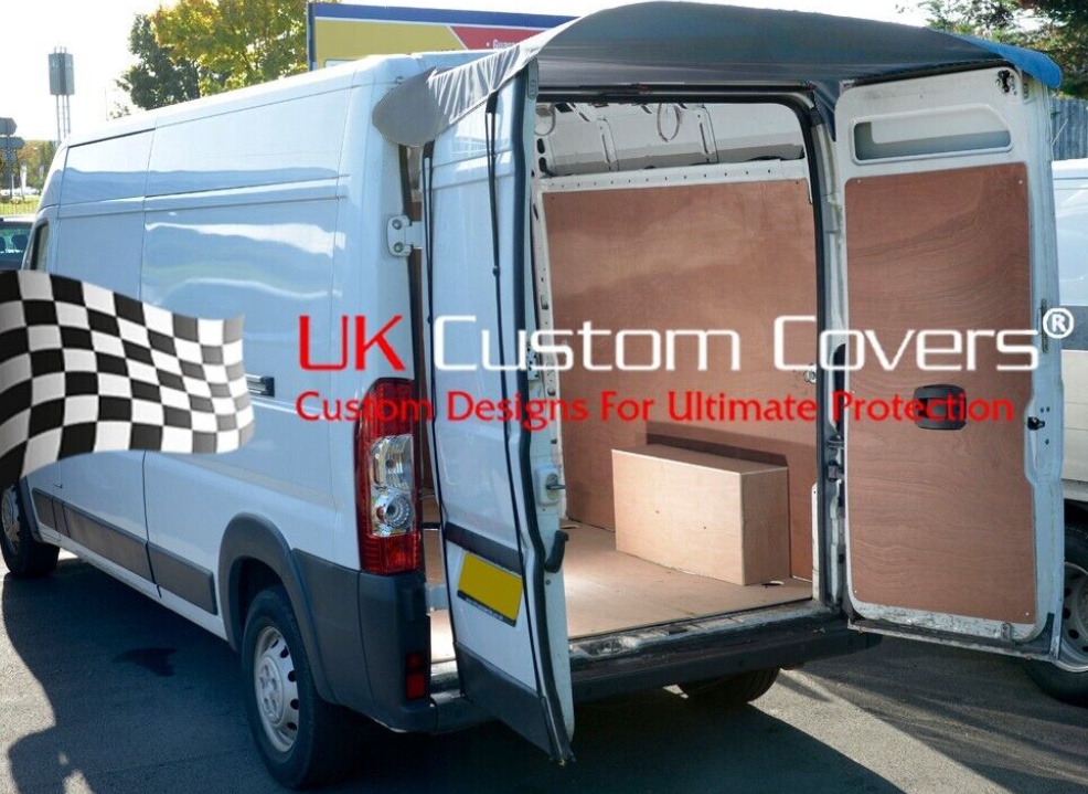 Fiat Ducato Rear Door Awning Cover (2006 Onwards) All-Weather Waterproof Grey
