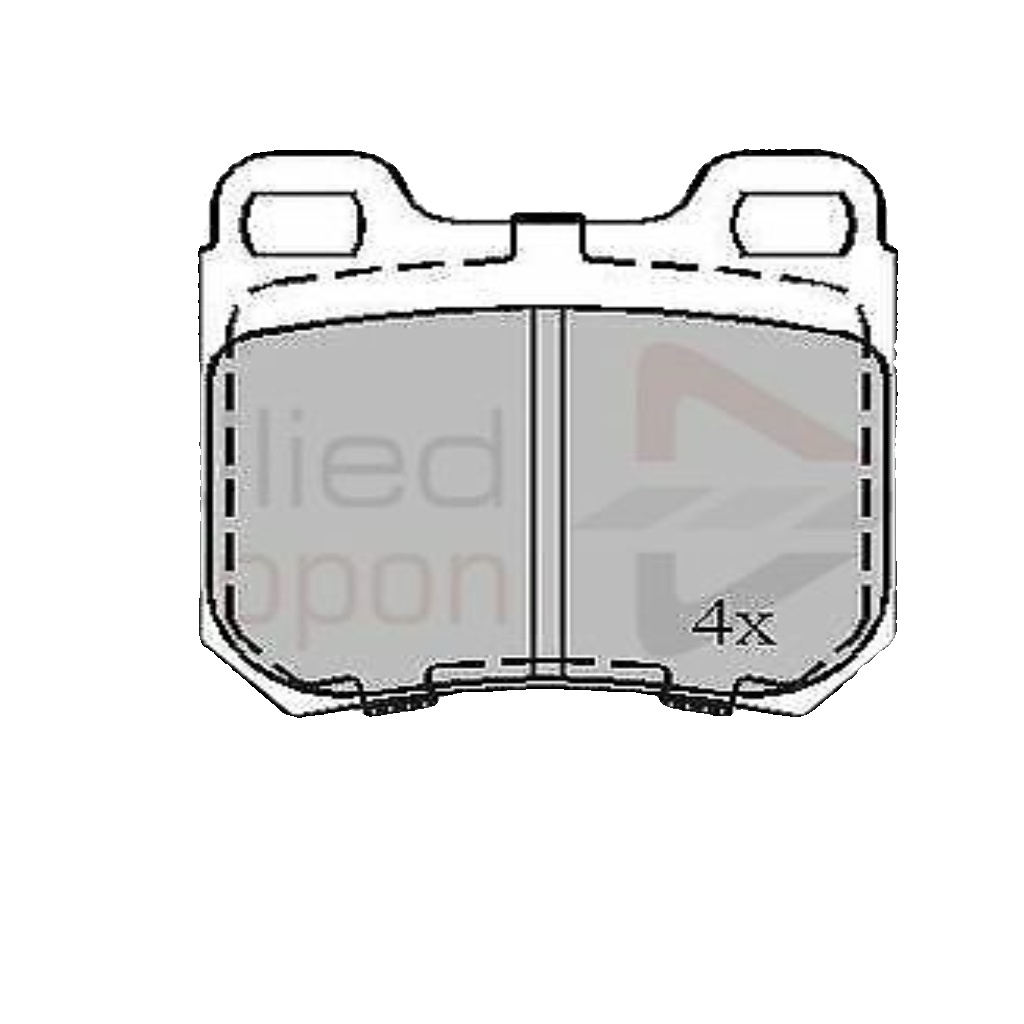Brake Pads Set Rear ADB0741 Allied Nippon 1605879 90273260 90485138 90540177