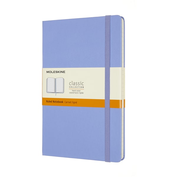 Moleskine Large Ruled Hardcover Notebook Hydrangea Blue