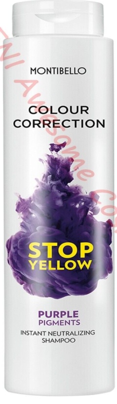 Montibello Stop Yellow Neutralizing Shampoo Purple Pigments 300ml Vegan Friendly