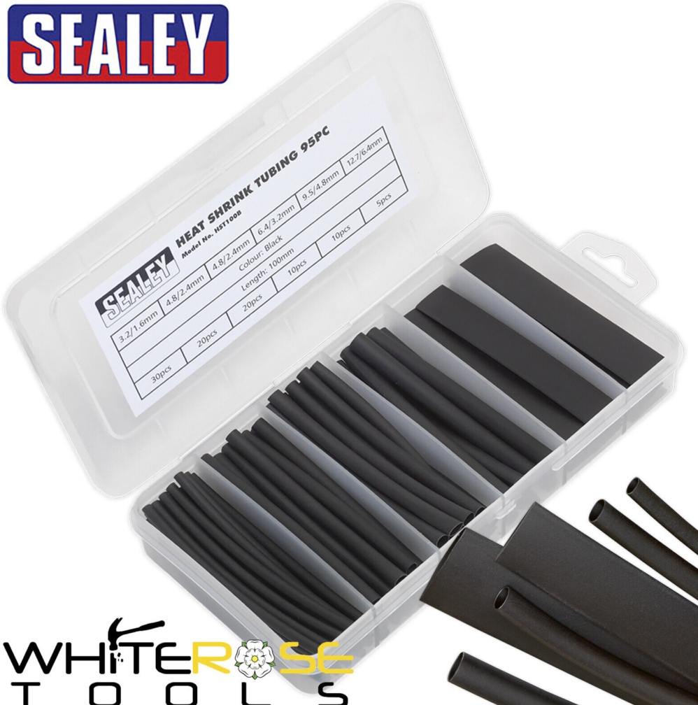 Heat Shrink Tubing Assortment 95pc 100mm Black - Image 6