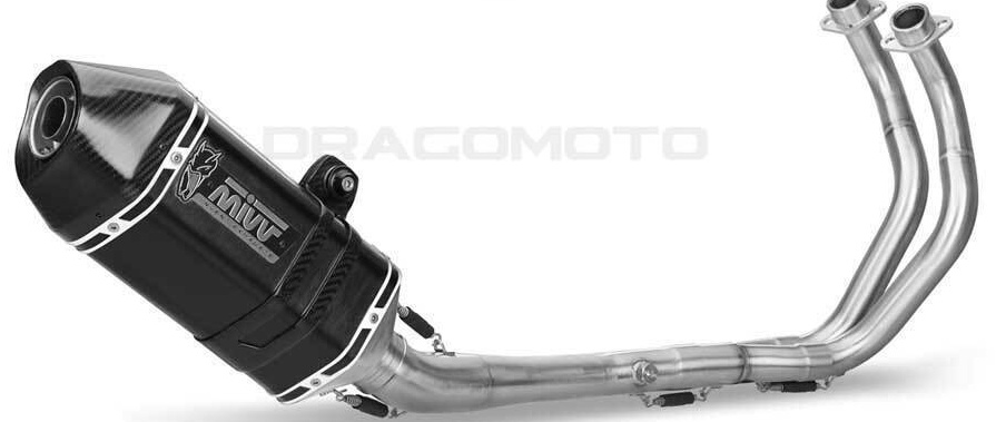 Mivv Complete Exhaust Speed Edge Black Steel for Yamaha Tracer 700 2016 > 2022