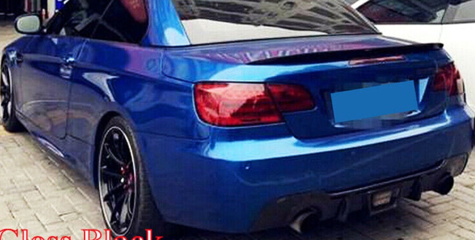 TWIN EXIT GLOSS BLACK REAR BUMPER DIFFUSER W/ LED FOR BMW 3 SERIES E92 E93 07-13