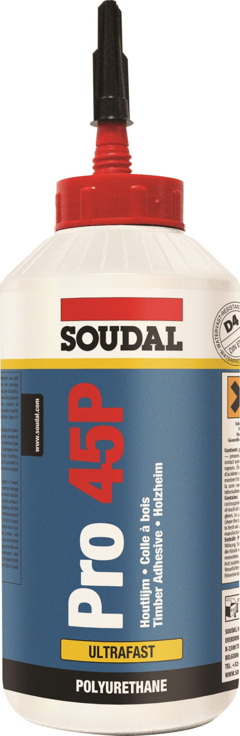 Soudal PRO 45P Polypropylene PU Water Resistant Wood Glue Adhesive 750G Box Of 6 - Image 4