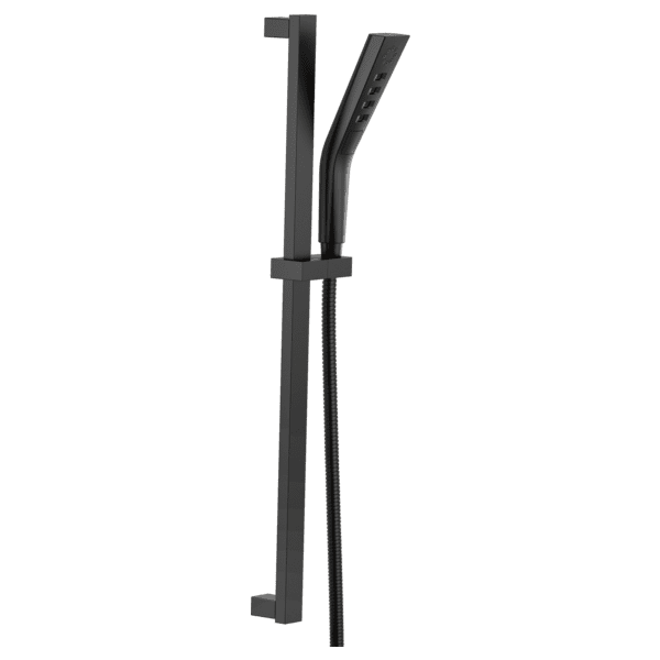 Delta 51799-BL Matte Black-Polished Hand Shower, Slide Bar and Hose Assembly