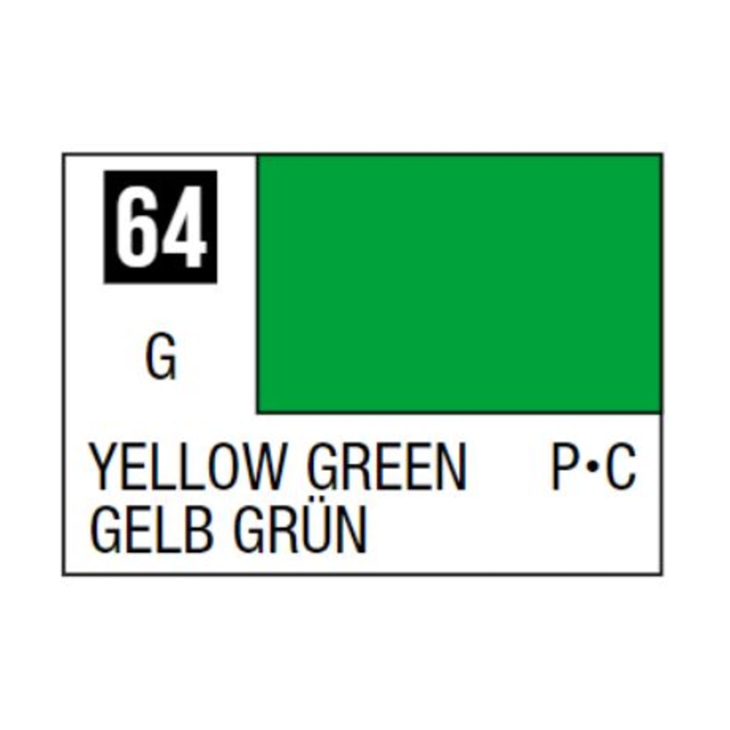 Mr. Hobby Mr. Colour - 064 - Yellow Green 10ml Acrylic Model Paint